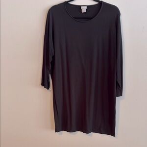Chico's Black 3/4 Sleeve Boxy Tunic
